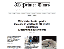 Tablet Screenshot of 3dprintertimes.com